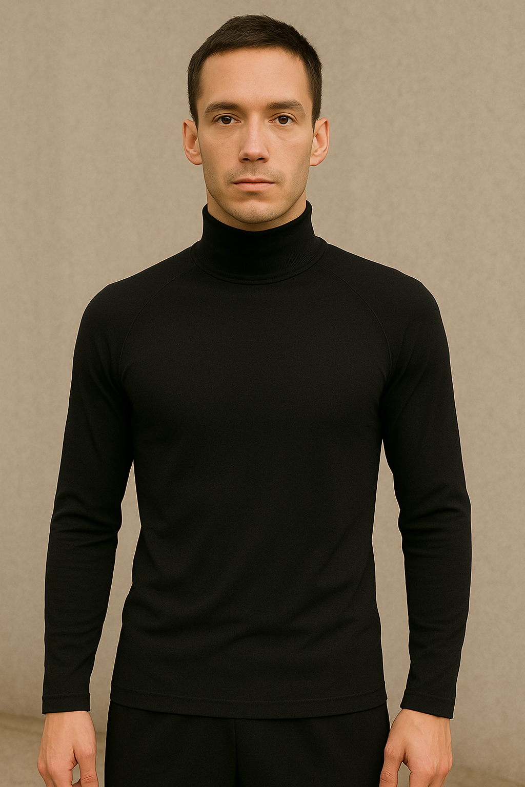Playera Deportiva Cuello Alto – Blanco
